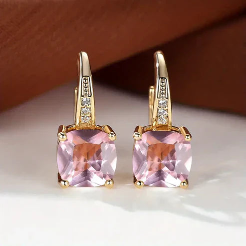 Mystic Stone Hoop Earrings