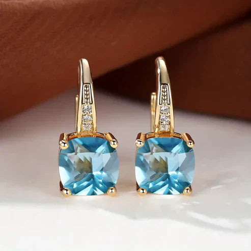 Mystic Stone Hoop Earrings