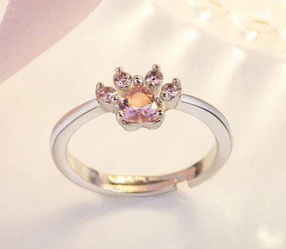 Rose Gold Paw Jewelry Set