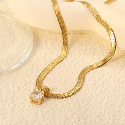 Elegant Rhinestone Pendant Necklace