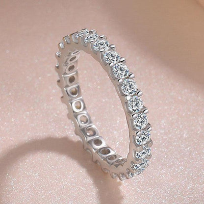 Silver Ring with Zirconia Inlay