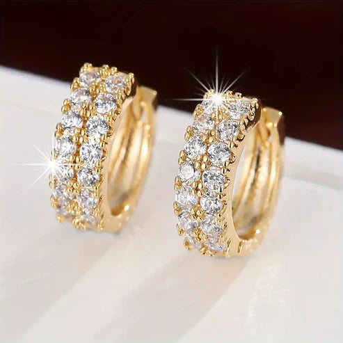 Bright Gold Stud Earrings